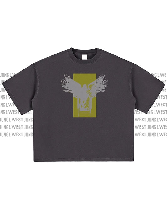ARCHANGEL | Occult Streatwear |Vintage Washed Boxy T-Shirt Unisex