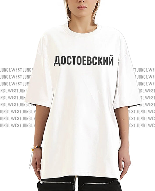 ДОСТОЕВСКИЙ| Oversize Deep Drop Shoulder Tee Unisex