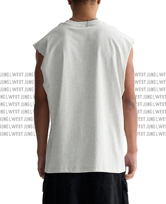 JAPAN GRAND PRIX | Raw Edge Cotton Tank Top