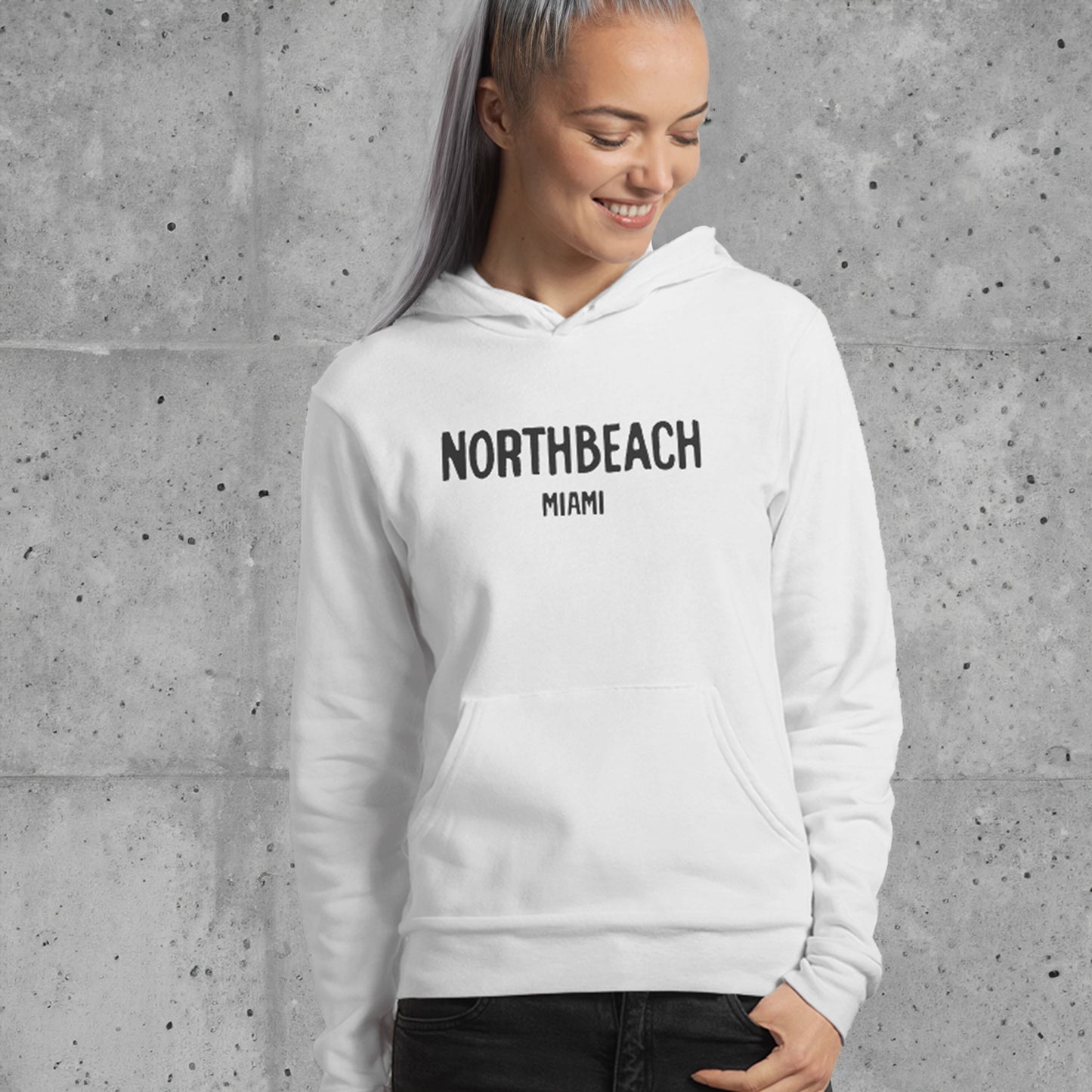JLW 1.26 | NorthBeach Miami | Unisex Hoodie | White/Black - JUNG L WEST
