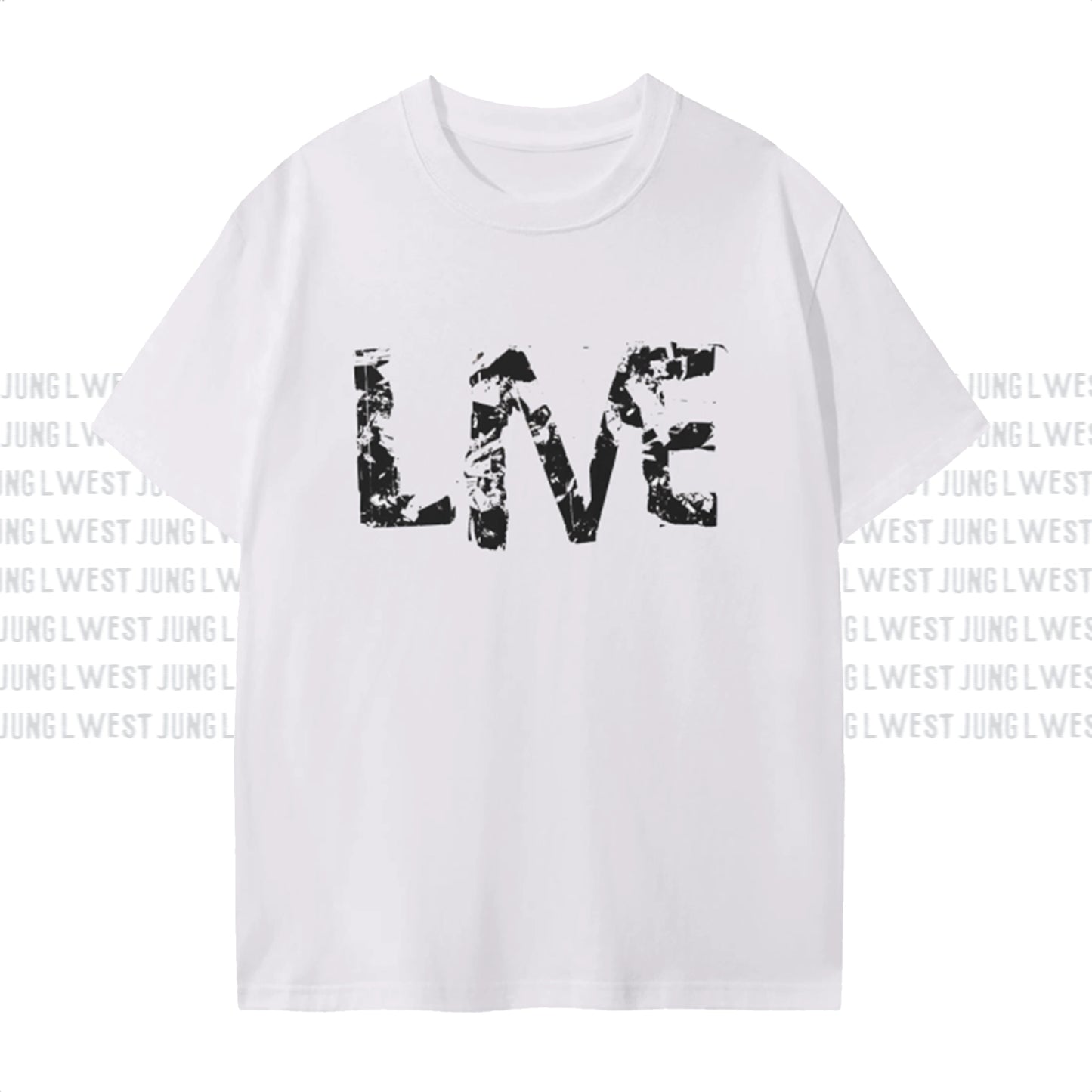Jung L West | LIVE | White Unisex Seamless T-Shirt - JUNG L WEST
