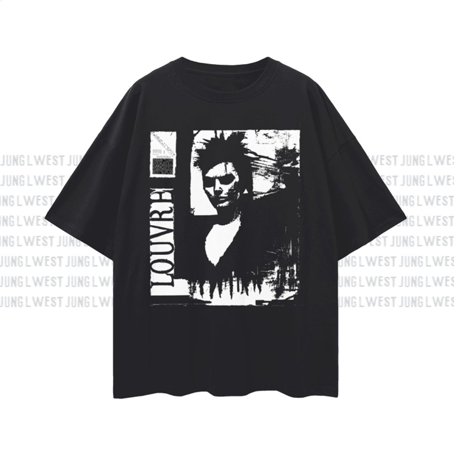 Jung L West | LOUVRE | Oversize Deep Drop Shoulder Tee - JUNG L WEST