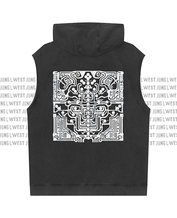 Oversize Sleeveless Hoodie AZTEX JUNGLWEST