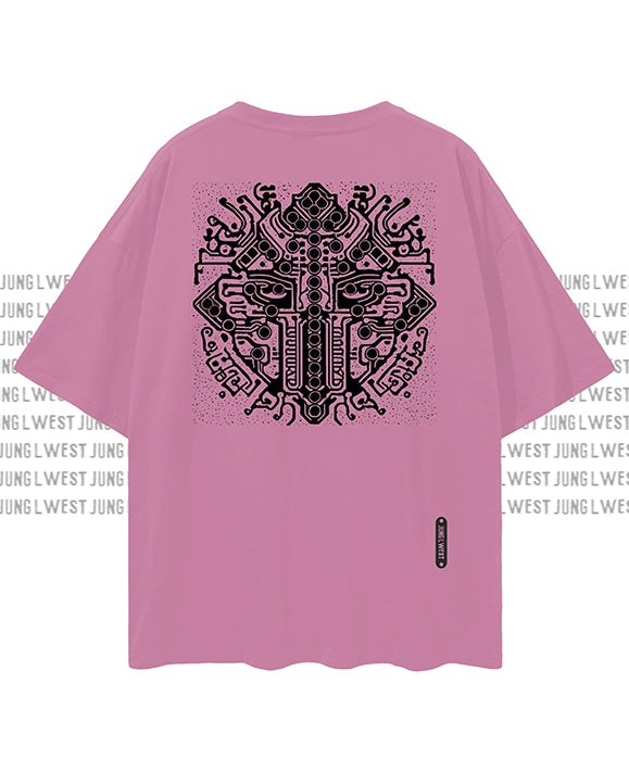 MTRX256 AZTEX | Unisex Oversize Deep Drop Shoulder T