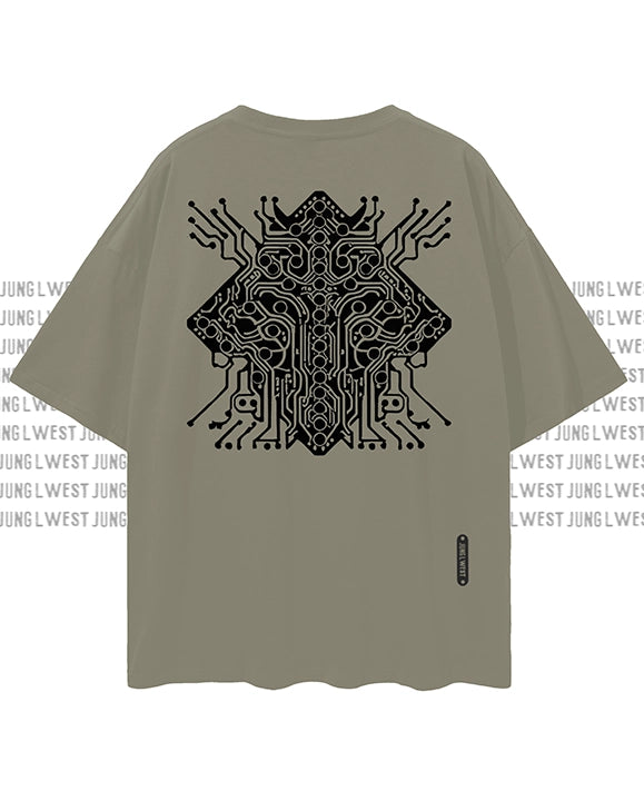 MTRX256 AZTEX | Unisex Oversize Deep Drop Shoulder T