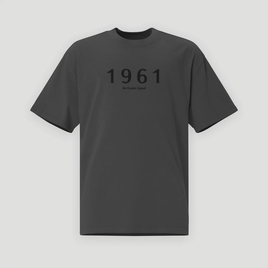 Oversized T-Shirt 1961 Collection Faded Eucalyptus/Black - JUNG L WEST