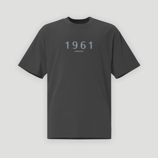 Oversized T-Shirt 1961 Collection Faded Bone/Black - JUNG L WEST