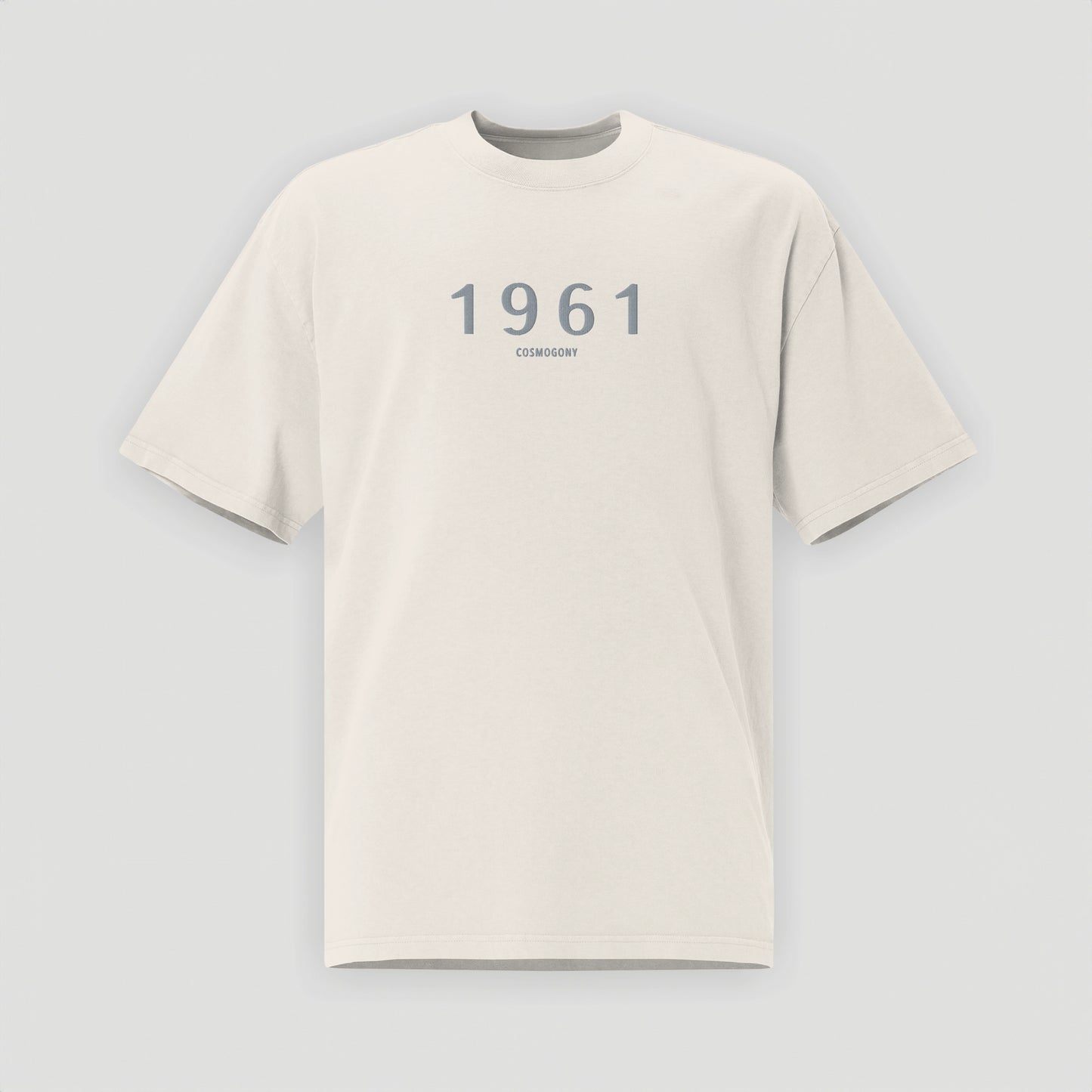 Oversized T-Shirt 1961 Collection Faded Bone/Black - JUNG L WEST