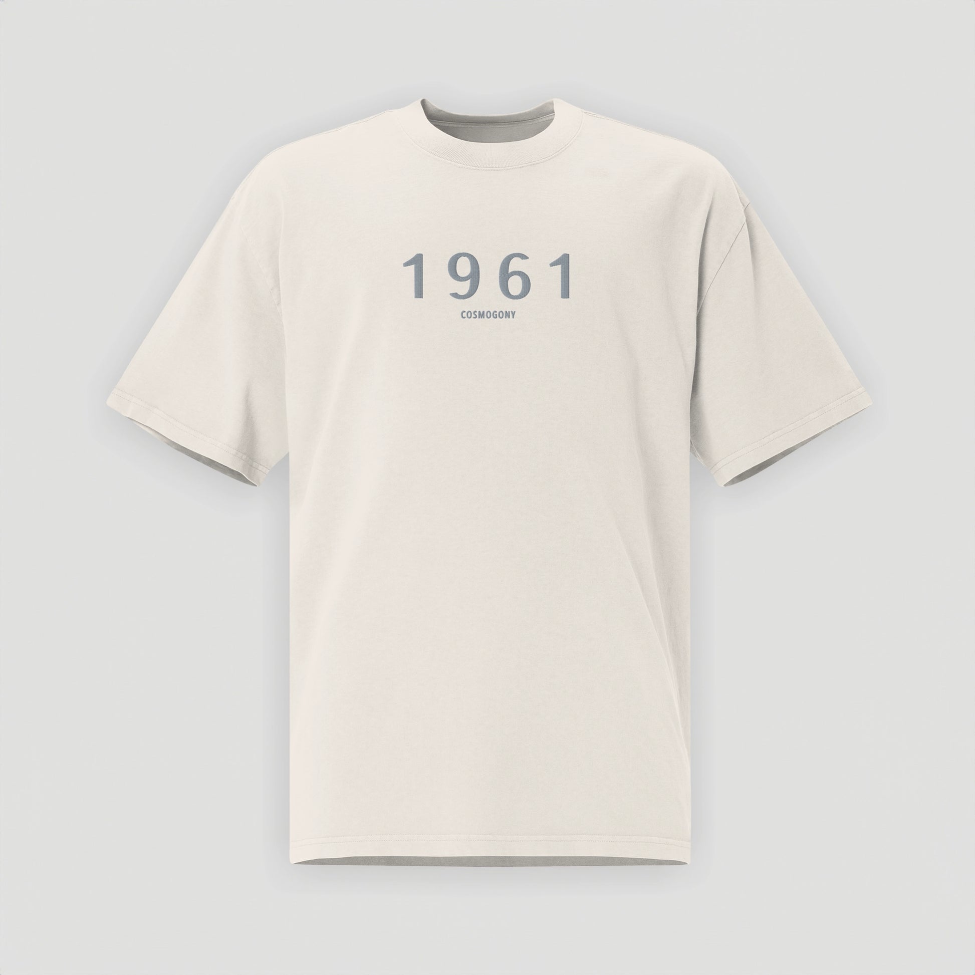 Oversized T-Shirt 1961 Collection Faded Bone/Black - JUNG L WEST