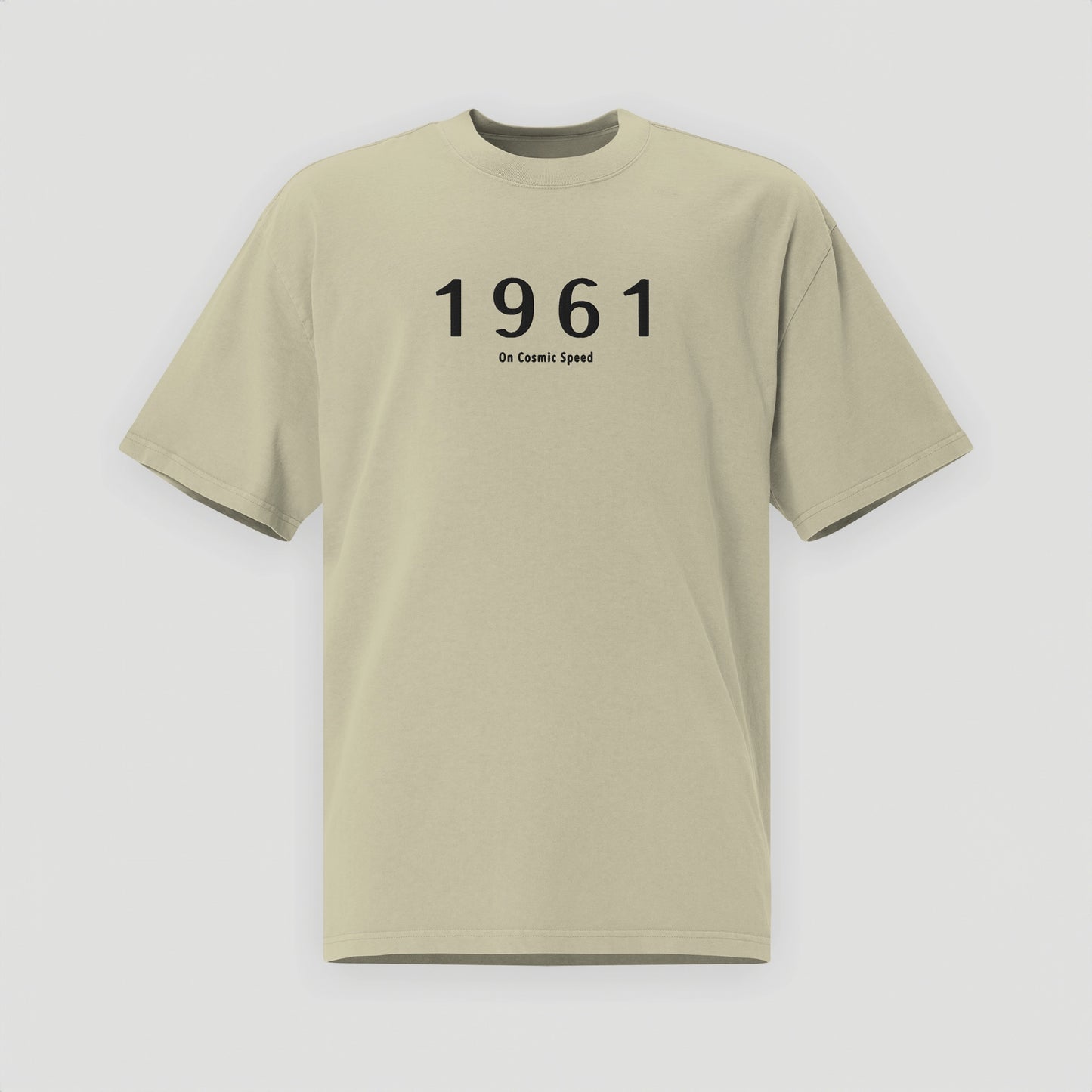 Oversized T-Shirt 1961 Collection Faded Eucalyptus/Black - JUNG L WEST