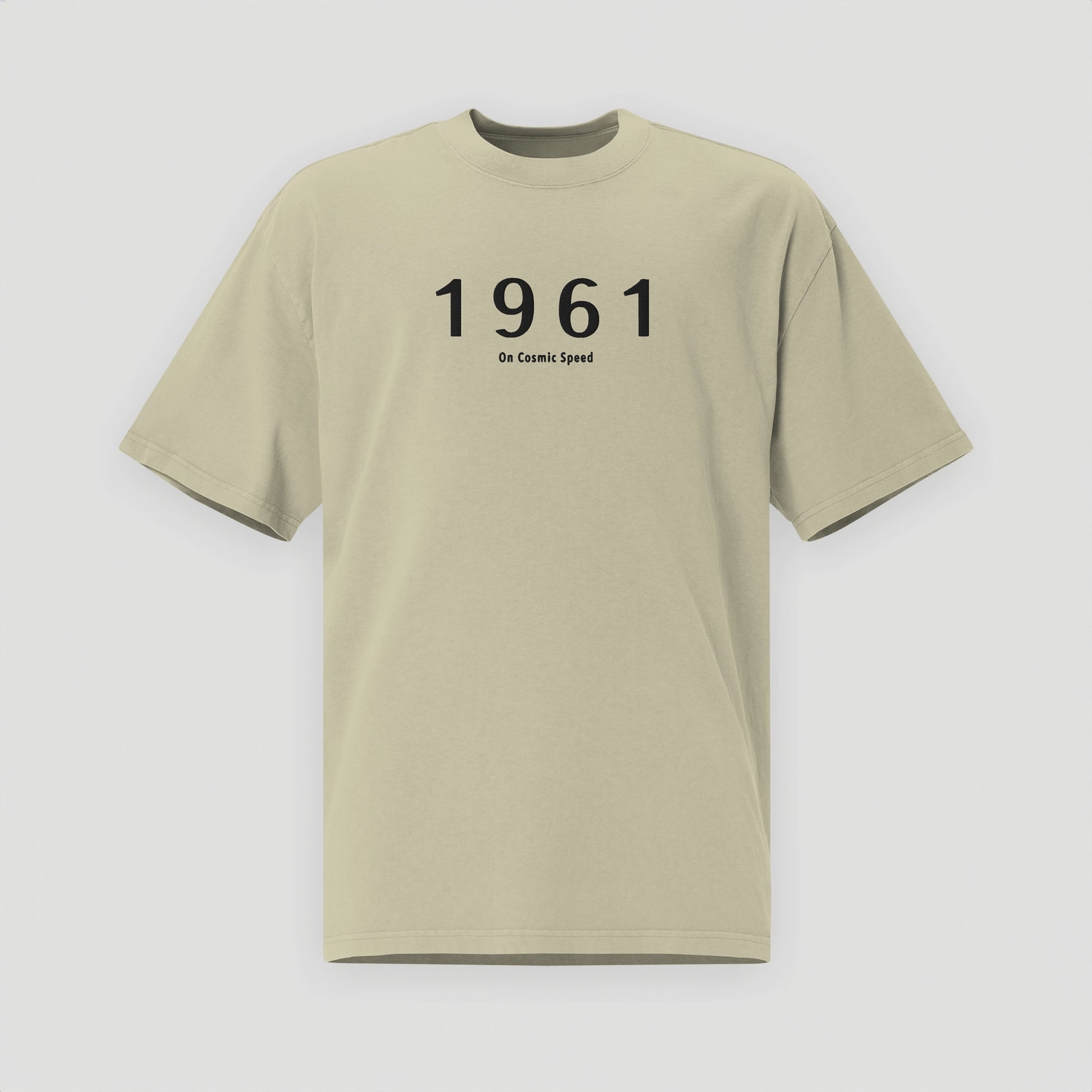 Oversized T-Shirt 1961 Collection Faded Eucalyptus/Black - JUNG L WEST