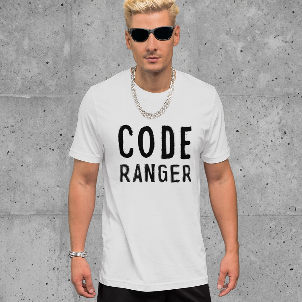 Jung L West Code Ranger Unisex Cotton Tee Front Model