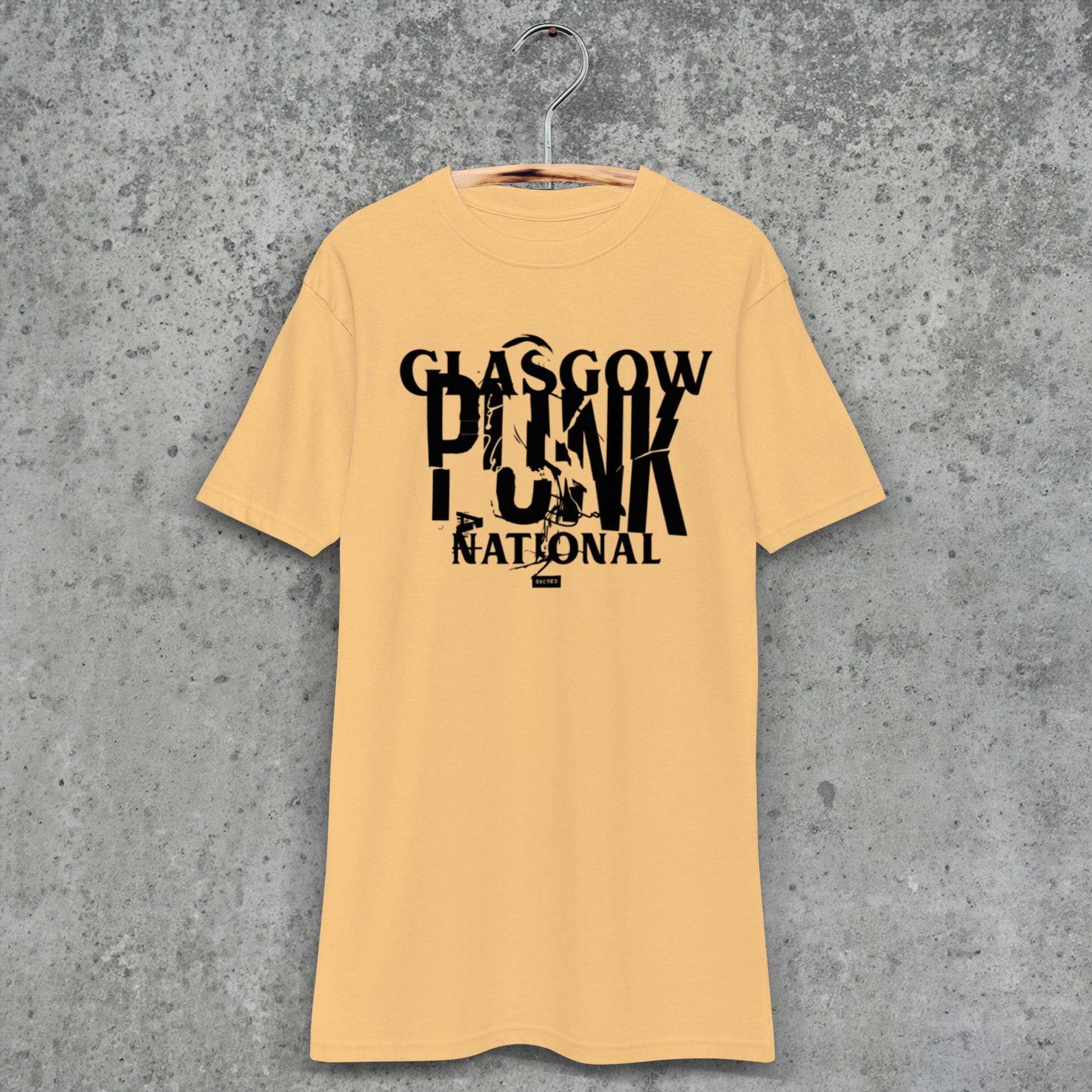 JLW 1.32 | Glasgow Punk National | Men’s premium heavyweight T / Vintage Gold - JUNG L WEST