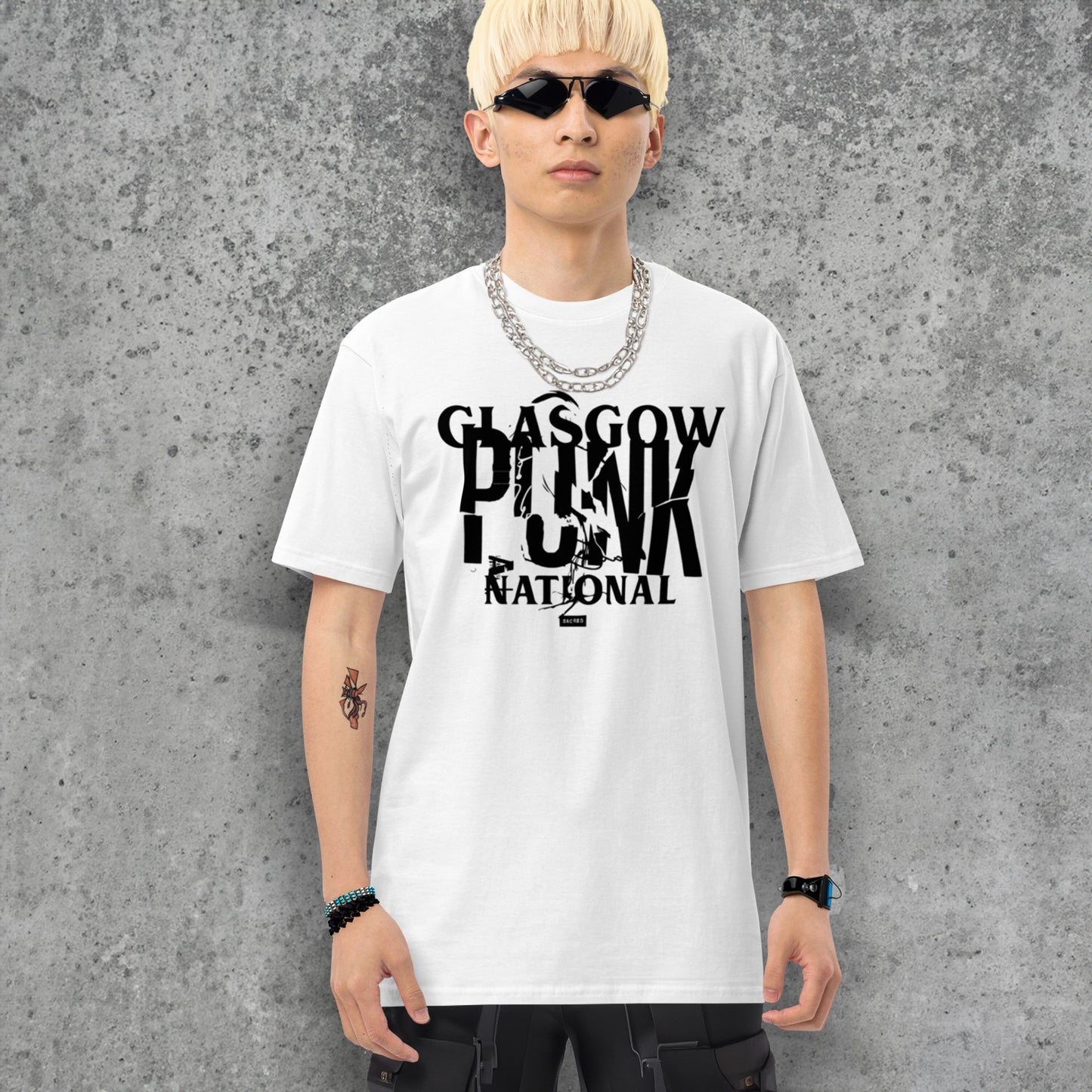 JLW 1.32 | Glasgow Punk National | Men’s premium heavyweight T / Vintage Gold - JUNG L WEST