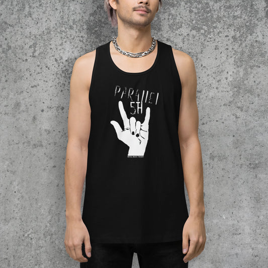 JLW 1.32 Metal Music Theory | Men’s premium tank top | Black - JUNG L WEST
