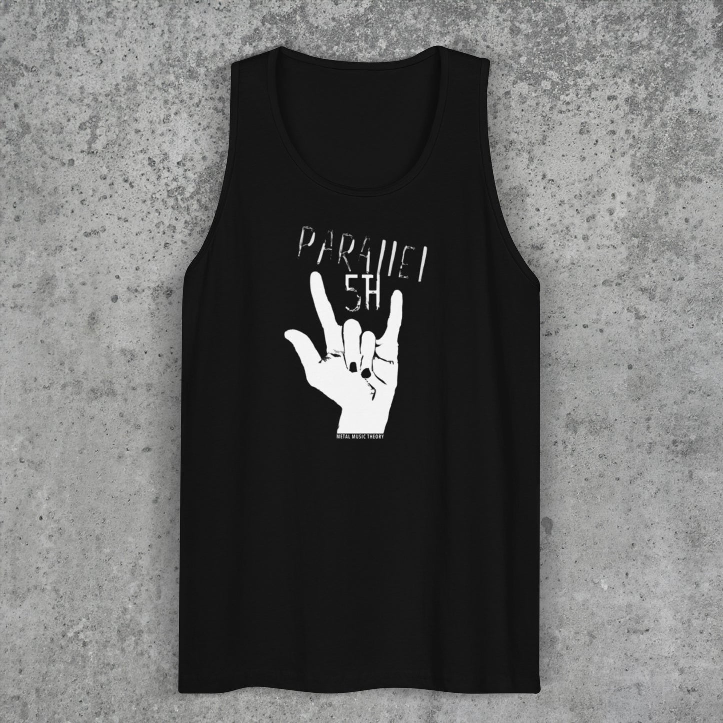 JLW 1.32 Metal Music Theory | Men’s premium tank top | Black - JUNG L WEST