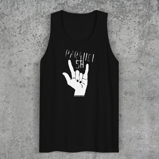 JLW 1.32 Metal Music Theory | Men’s premium tank top | Black - JUNG L WEST