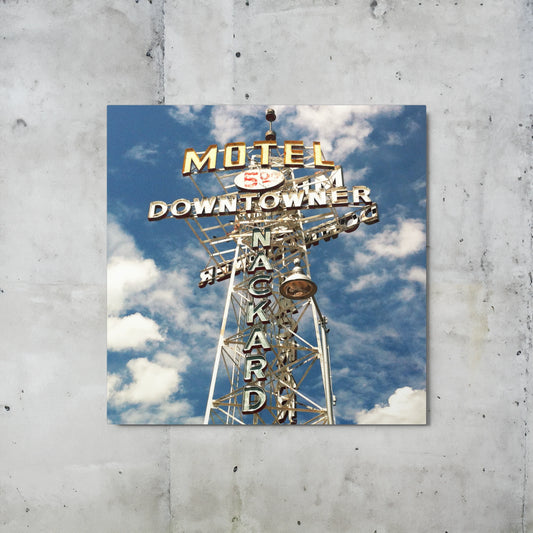 Downtowner Motel | 12×12 Metal Print