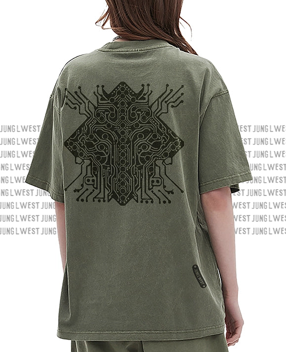 MTRX256  AZTEX | Unisex Oversize Deep Drop Shoulder T
